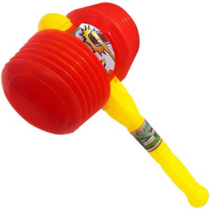 artcreativity giant squeaky hammer, jumbo 17 inch kids’ squeaking hammer pounding toy, clown, carnival, and circus birthday party favors, best gift for boys and girls ages 3 plus
