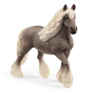 schleich farm world realistic silver dapple mare gray horse figurine - highly detailed and durable farm animal figurine for boys and girls, gift for kids ages 3+
