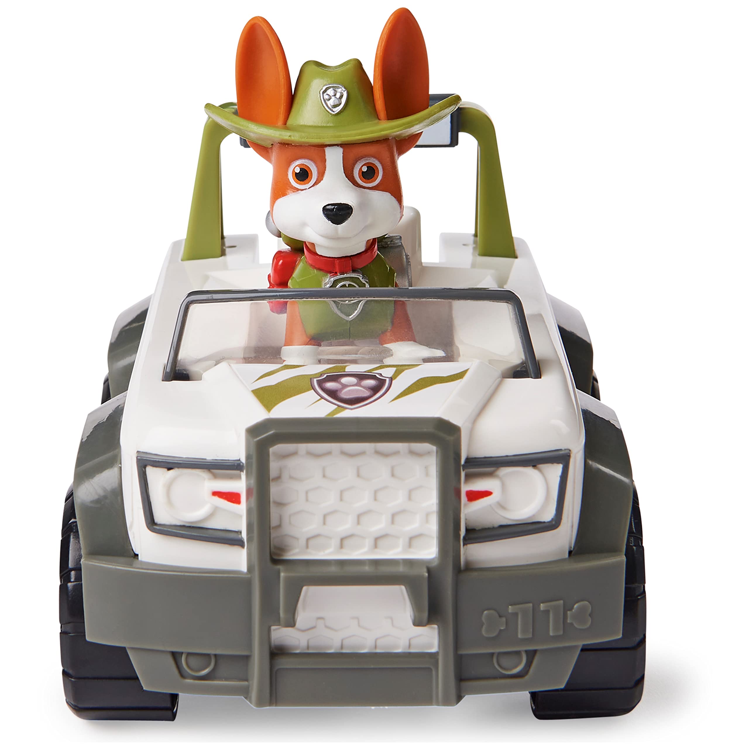 Paw Patrol, Tracker’s Jungle Cruiser Vehicle with Collectible Figure, for Kids Aged 3 and up