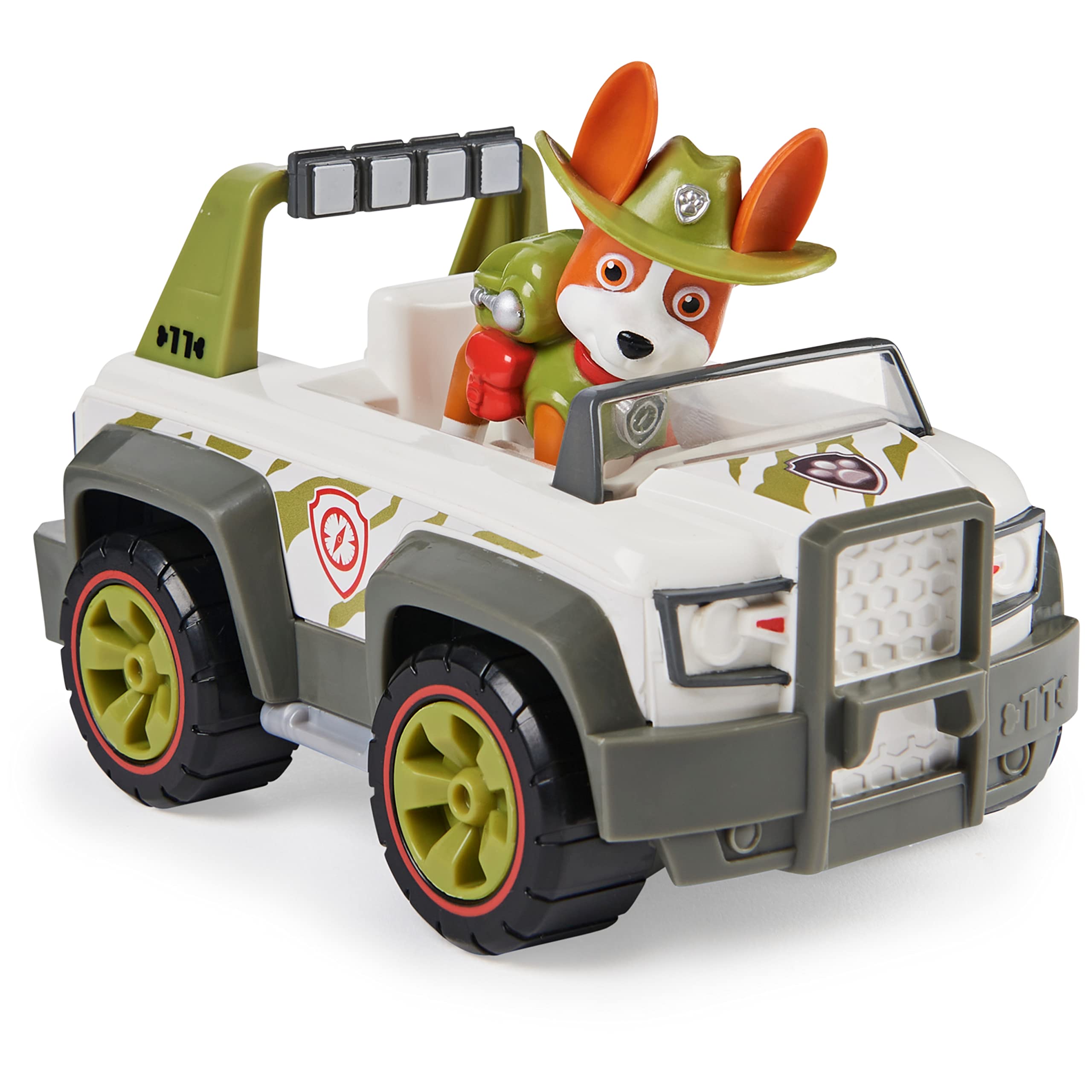 Paw Patrol, Tracker’s Jungle Cruiser Vehicle with Collectible Figure, for Kids Aged 3 and up