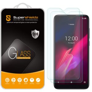 supershieldz (2 pack) designed for t-mobile revvl 4 tempered glass screen protector, anti scratch, bubble free