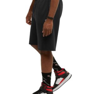 Champion Mens Shorts, Powerblend, Long With Pockets For (Reg. Big & Tall) Athletic-shorts, Black C Patch Logo, Large US