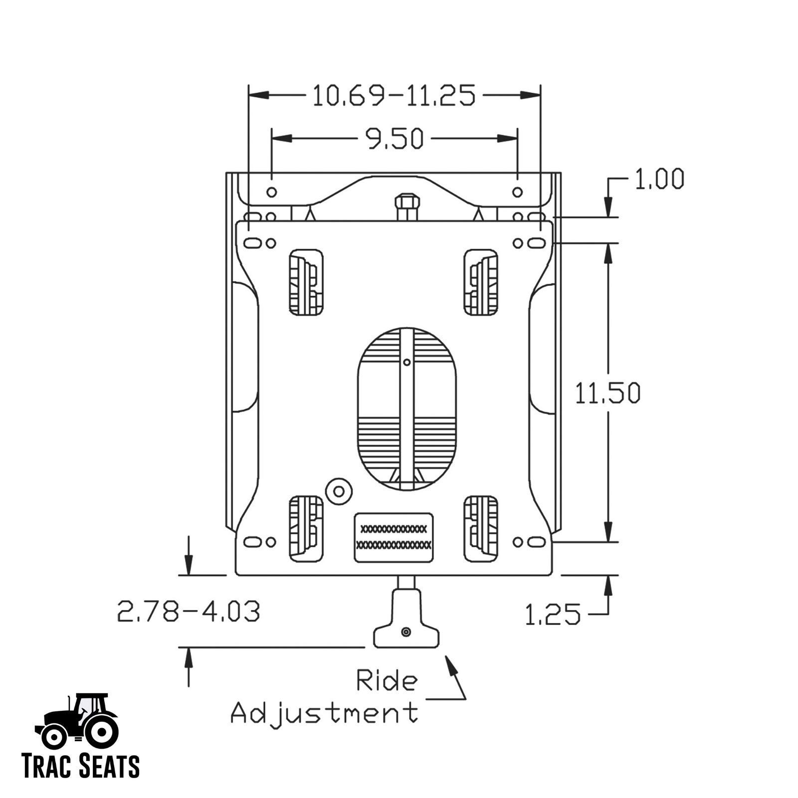 TRAC SEATS Seat Suspension Kit For Bob-Cat Bobcat ProCat Series Zero Turn Mower - SAME DAY SHIPPING - 1 Year Warranty