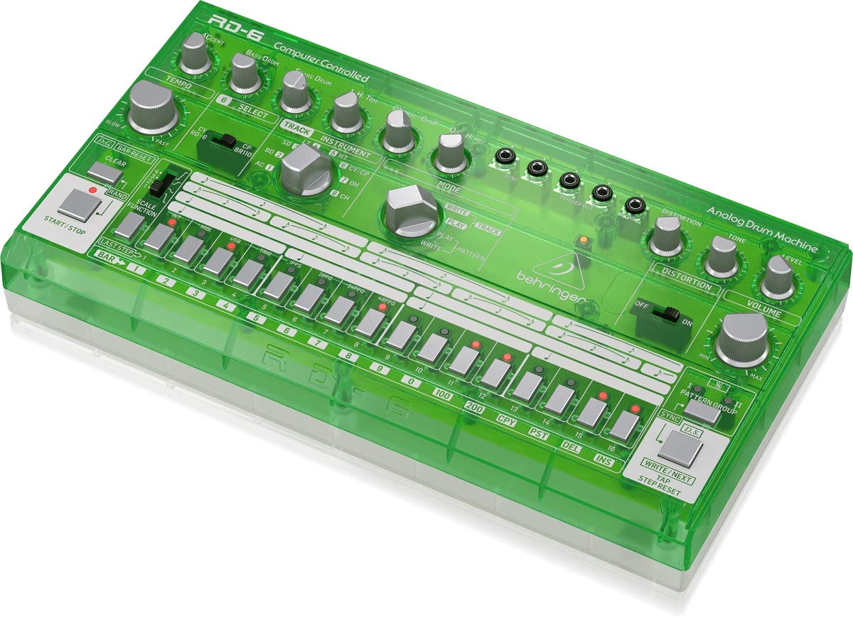 Behringer RD-6-LM Analog Drum Machine - Lime Translucent