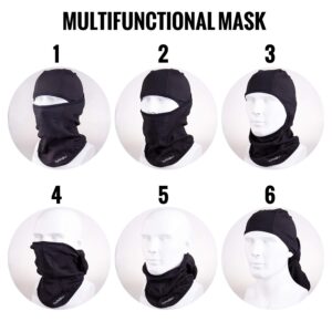 Ski Mask - Balaclava face Mask Wind Water Resistant for Cold Weather (Black)