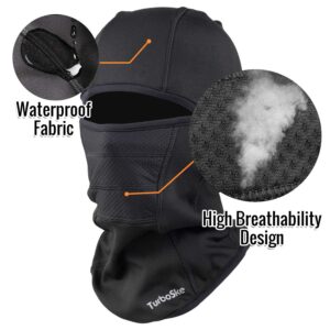 Ski Mask - Balaclava face Mask Wind Water Resistant for Cold Weather (Black)