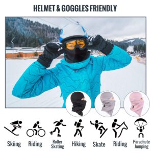 Ski Mask - Balaclava face Mask Wind Water Resistant for Cold Weather (Black)