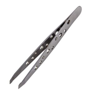 stainless steel slant tip tweezer - the best professional precision eyebrow tweezers,surgical grade stainless steel for professional eyebrow shaping and facial hair removal 1pc