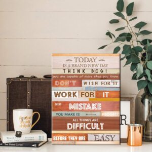 Inspirational Motivational Office Quotes Theme Canvas Wall Art for Office Studios School Dorm Wall Decor, Inspirational Motivational Living Room Bedroom Office Home Decor 11.5'' X 15''