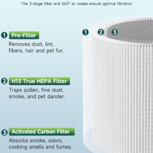 2-Pack TP01 TP02 Filter Replacement Kit for Dyson Pure Cool Air Purifier, H13 True HEPA Filter, Replace Part 968126-03