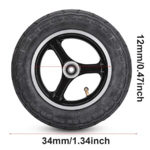 10 Inch Front Scooter Tire Wheel Replacement Tyre Rubber and Aluminium Alloy Tyre Electric Scooter Skateboard