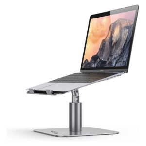 laptop stand, adjustable laptop stand holder for desk apple macbook/air/pro/dell/hp and lenovo, laptop riser with 360°rotation multi-angle height adjustable computer stand for more notebooks 10-17"