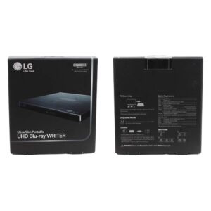 Produplicator LG BP60NB10 Portable 6X Ultra HD 4K Blu-ray Burner External Drive with CyberLink Software, 100GB M-DISC BDXL, and USB Cable - Burns CD DVD BD DL BDXL Discs