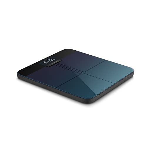 Amazfit Digital Smart Scale for Body Weight, Digital Wireless Bathroom Scale, Body Fat BMI Scale, WiFi & Bluetooth Compatible, Heart Rate Monitor, w/Body Composition Analyzer & Smartphone App - Black