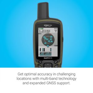 Garmin GPSMAP 65s, Button-Operated Handheld with Altimeter and Compass, Expanded Satellite Support and Multi-Band Technology, 2.6" Color Display