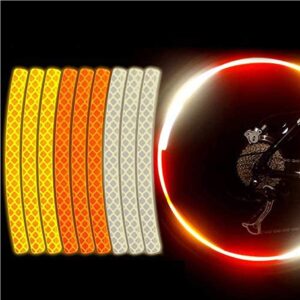 lesovi reflective stickers, reflective decals, waterproof adhesive decals, bike reflective tape, night safety stickers for bicycle，wheelchairs，motorbike，helmet，stroller，scooter (27 pcs bike reflector)