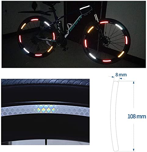 LESOVI Reflective Stickers, Reflective Decals, Waterproof Adhesive Decals, Bike Reflective Tape, Night Safety Stickers for Bicycle，Wheelchairs，Motorbike，Helmet，Stroller，Scooter (27 PCS Bike Reflector)