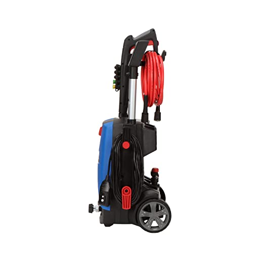 AR Blue Clean BC383HSS Electric Pressure Washer-2150 PSI, 1.6 GPM, 13 Amps Quick Connect Accessories, Telescopic Handle, On Board Storage, Portable Pressure Washer, High Pressure, Car Washer, Patio