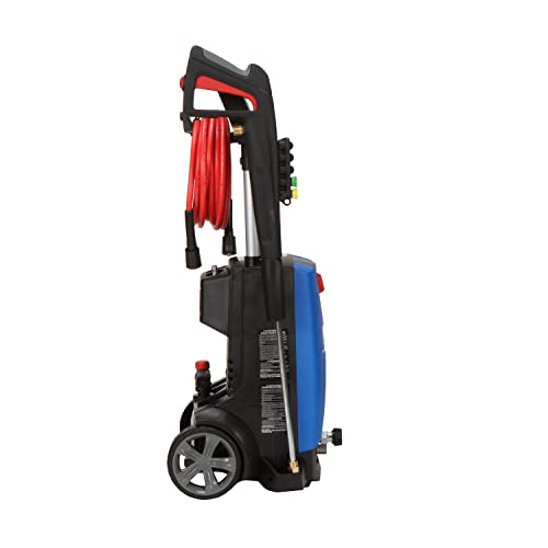 AR Blue Clean BC383HSS Electric Pressure Washer-2150 PSI, 1.6 GPM, 13 Amps Quick Connect Accessories, Telescopic Handle, On Board Storage, Portable Pressure Washer, High Pressure, Car Washer, Patio