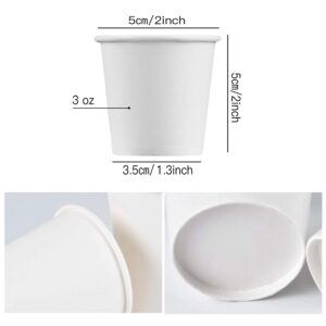 Paper Cups,300 Pack 3 Oz Disposable Paper Cups Paper Coffee Cups,White Hot Cups Yogurt Cups,Test Cups for Coffee, Tea or Hot Chocolate