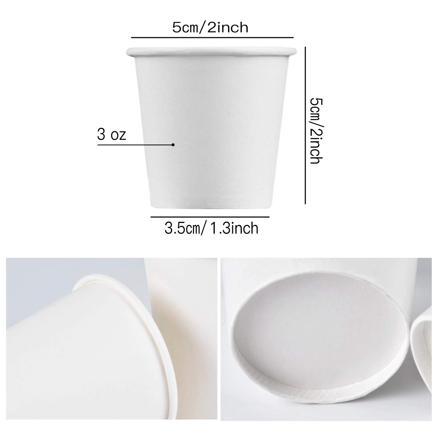 Paper Cups,300 Pack 3 Oz Disposable Paper Cups Paper Coffee Cups,White Hot Cups Yogurt Cups,Test Cups for Coffee, Tea or Hot Chocolate