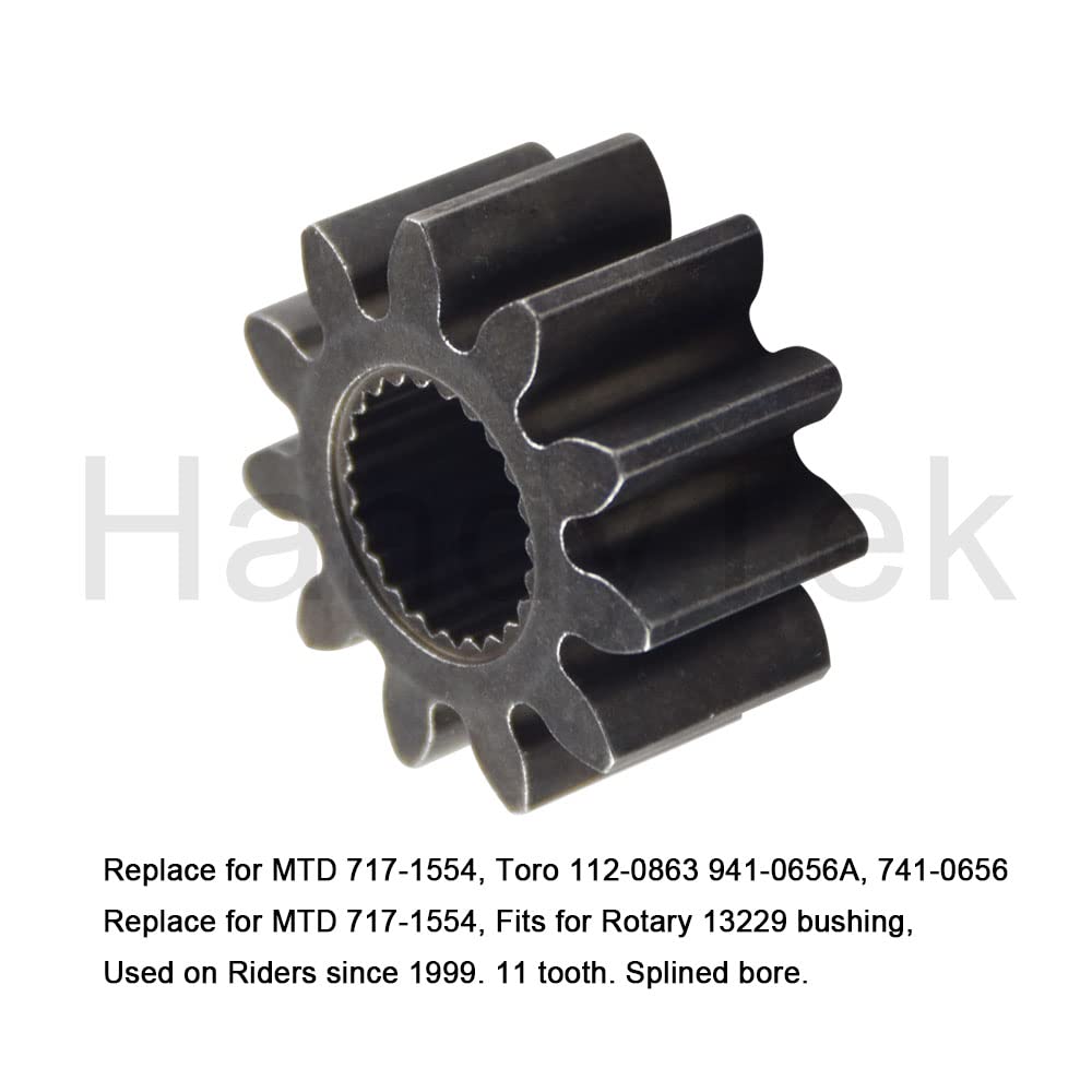 717-1554 941-0656A Pinion Gear & Bushing Compatible with MTD Cub Cadet 917-1554 45-071 51-014 741-0656A LT1042 LT1045 LT1046 LT1050, for Toro 112-0863