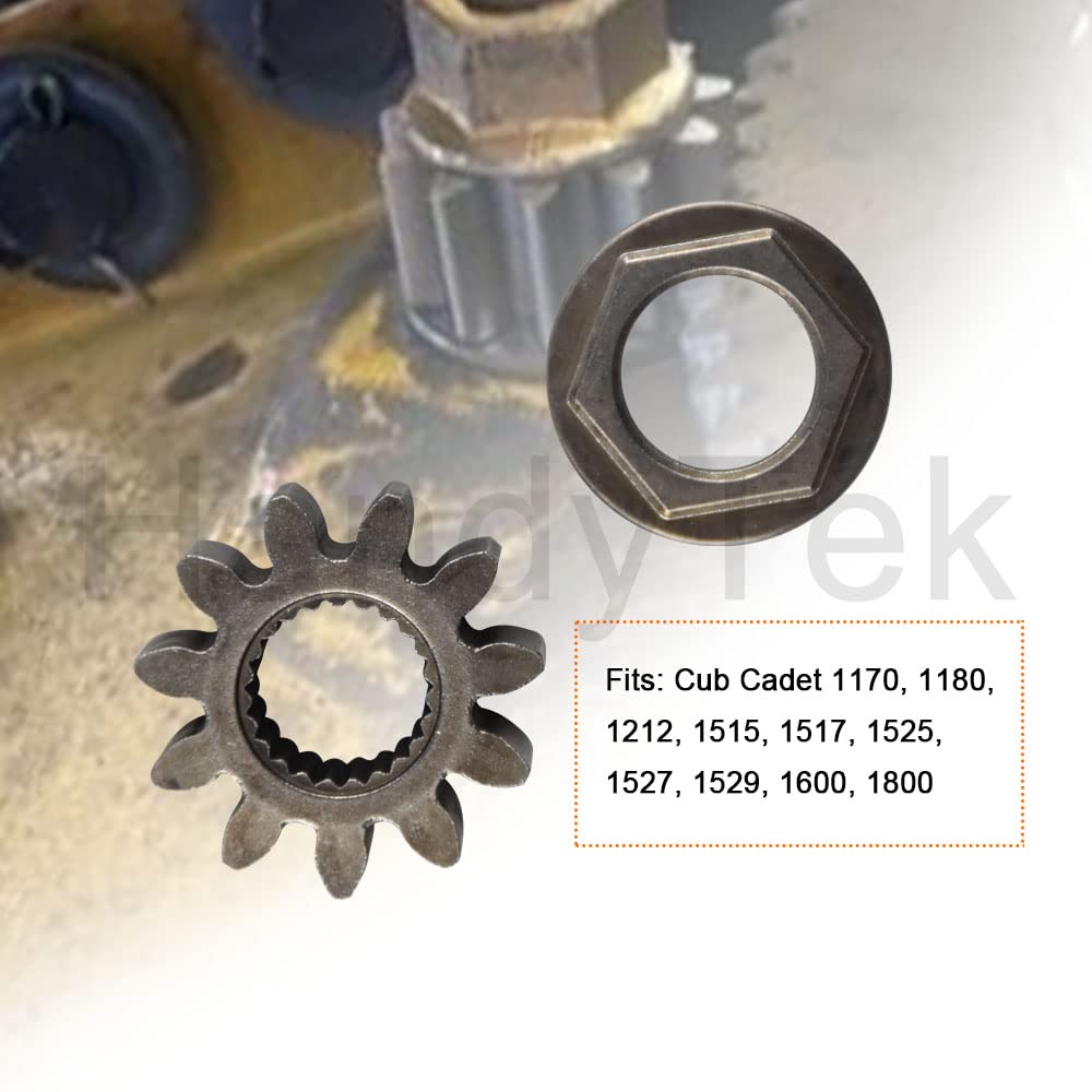 717-1554 941-0656A Pinion Gear & Bushing Compatible with MTD Cub Cadet 917-1554 45-071 51-014 741-0656A LT1042 LT1045 LT1046 LT1050, for Toro 112-0863