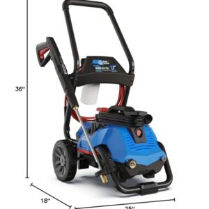 AR Blue Clean BC2N1HSS Electric Pressure Washer-2300 PSI, 1.7 GPM, 13 Amps Quick Connect Accessories, 2 in 1 Detachable Cart, On Board Storage, Portable Pressure Washer, High Pressure, Car, Patio