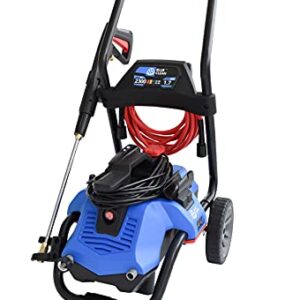 AR Blue Clean BC2N1HSS Electric Pressure Washer-2300 PSI, 1.7 GPM, 13 Amps Quick Connect Accessories, 2 in 1 Detachable Cart, On Board Storage, Portable Pressure Washer, High Pressure, Car, Patio