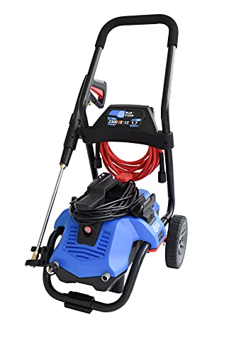 AR Blue Clean BC2N1HSS Electric Pressure Washer-2300 PSI, 1.7 GPM, 13 Amps Quick Connect Accessories, 2 in 1 Detachable Cart, On Board Storage, Portable Pressure Washer, High Pressure, Car, Patio