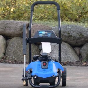 AR Blue Clean BC2N1HSS Electric Pressure Washer-2300 PSI, 1.7 GPM, 13 Amps Quick Connect Accessories, 2 in 1 Detachable Cart, On Board Storage, Portable Pressure Washer, High Pressure, Car, Patio