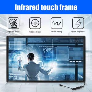 SpecialTouch 43 Inch 20 Points Multi-Touch Infrared Touch Frame - IR Touch Screen Panel - 43 Inches Infrared Touch Overlay - USB Interface - HID Compatible