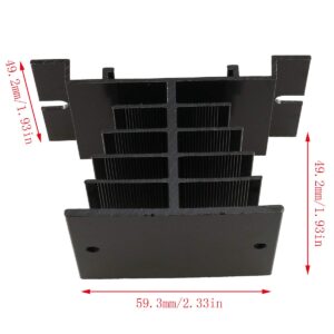 E-outstanding Heat Sink Black Aluminum Alloy Heat Sink SSR Dissipation One Single Phase Solid State Relay Radiator 10DA-40DA