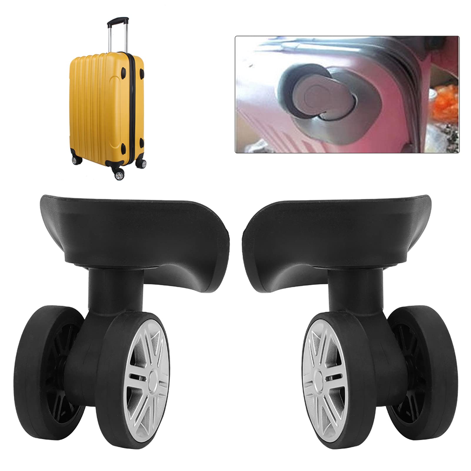 Suitcase Wheel,Luggage Carrier Wheel Replacement Drawbar Box Accessory Good Pressure Resistance Low Noise Other Mountaineering Tool Accessories