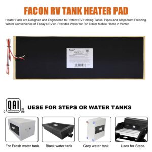 Facon RV Holding Tank Heater Pad, Up to 50 Gallons Fresh Water/Grey Water/Black Water Holding Tank Heating Pad with Automatic Thermostat Control