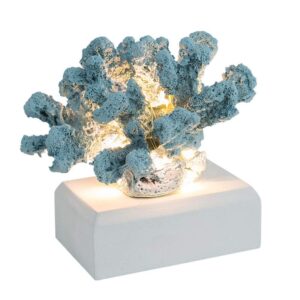nuobesty resin coral home decor coral statue sculpture desk lamp underwater sea plants decorations office home accent random color without battery