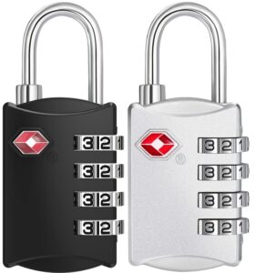 zhege tsa approved locks, luggage locks, 3 dial tsa lock for suitcases, backpack, baggage (rose gold)