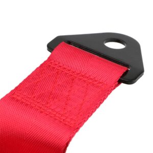 Red Nylon Racing Sports High Strength Tow Strap Drift Rally Emergency Tool for Front Or Rear Bumper Towing Hooks
