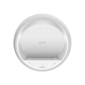 Belkin SOUNDFORM Elite Hi-Fi Smart Speaker + Wireless Charger (Alexa Voice-Controlled Bluetooth Speaker) Sound Technology By Devialet, Fast Wireless Charging for iPhone, Samsung Galaxy & More - White