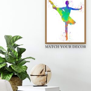 Girl Ballet Dancer Abstract Wall Art Print Poster 11x14, Ideal for Lover of Ballet, Dance Teacher and Ballerina. Teen Bedroom, Dance Studio, Dorm Room, Dressing Room, Locker Decor