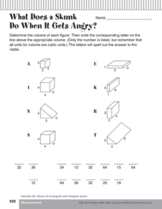 volume of rectangular and triangular prisms