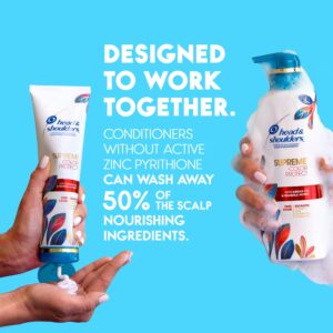 Head & Shoulders Dandruff Shampoo and Conditioner, Supreme Color Protect with Argan Oil and Manuka Honey, 11.8 Oz, 9.4 Oz