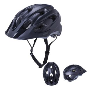 kali protectives pace solid adult off-road bmx cycling helmet - matte black/grey/large/x-large