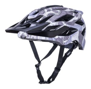 kali protectives lunati cycling helmet, topo camo matte purple, s/m