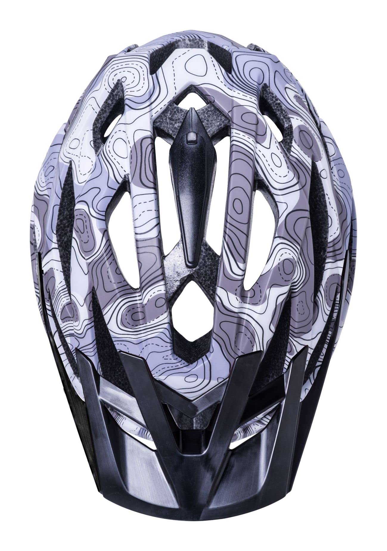 Kali Protectives Lunati Cycling Helmet, Topo Camo Matte Purple, S/M