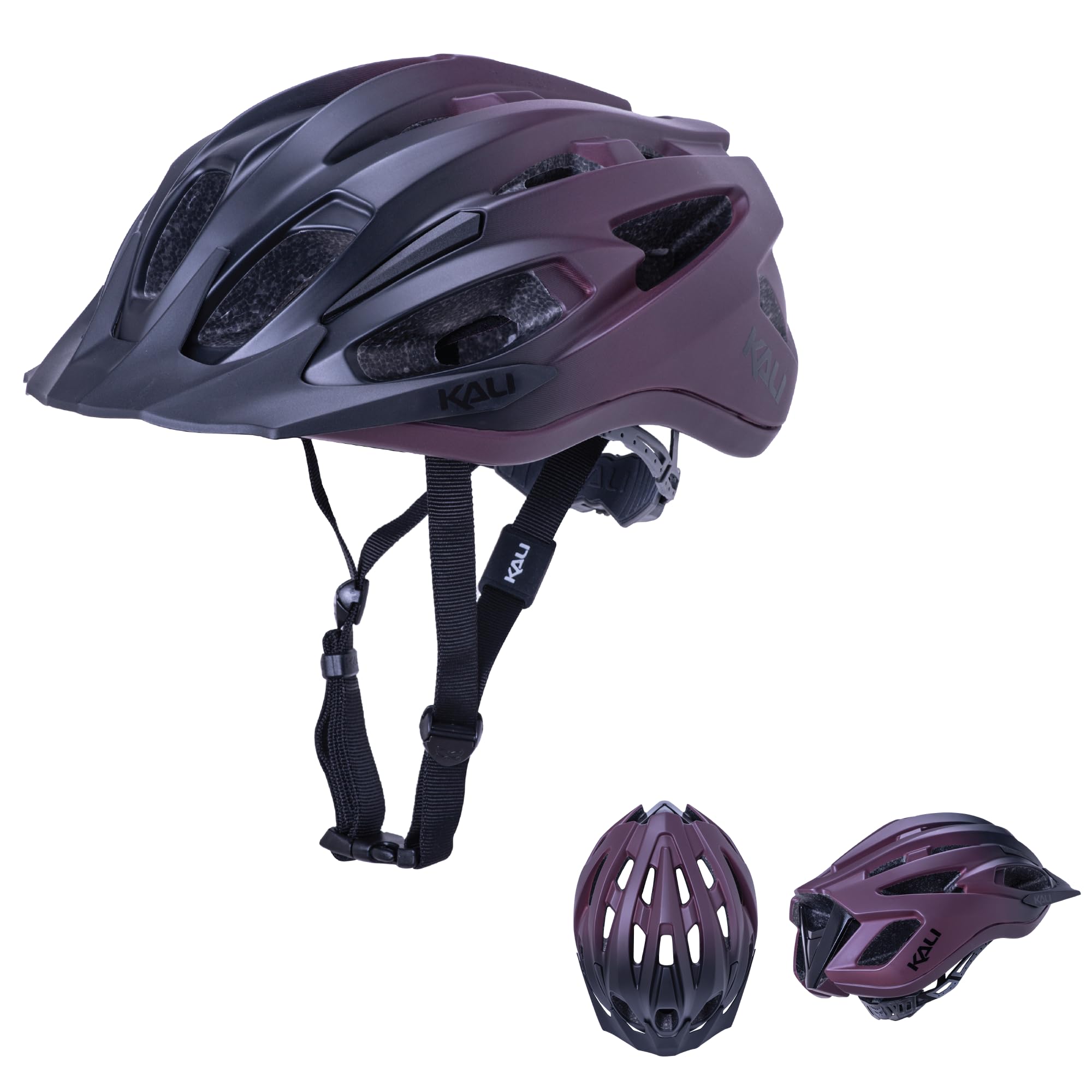 Kali Protectives Alchemy Helmet, Fade Matte Black/Burgandy, S/M