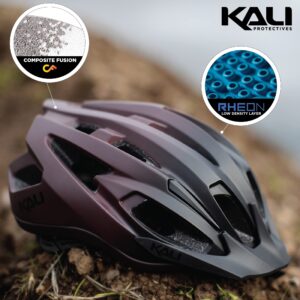 Kali Protectives Alchemy Helmet, Fade Matte Black/Burgandy, S/M