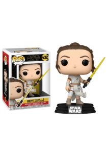 funko pop star wars: the rise of skywalker, ep. 9 - rey with yellow saber vinyl bobblehead,multicolor,standard,51482