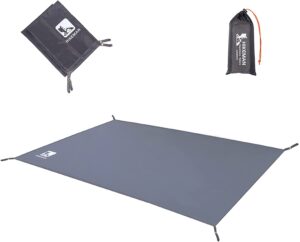 hikeman waterproof camping tarp portable tent footprint with drawstring bag ground cloth for outdoor hiking picnic (xxl-95”x83”)