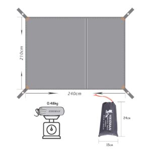 Hikeman Waterproof Camping Tarp Portable Tent Footprint with Drawstring Bag Ground Cloth for Outdoor Hiking Picnic (XXL-95”x83”)